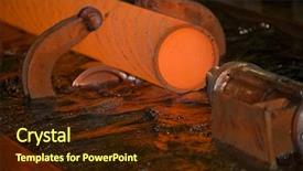  Presentation with manufacture - Theme having manufacture of pipes background and a wine colored foreground