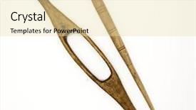  Presentation with manufacture - Audience pleasing PPT theme consisting of weaving manufacturing handmade - two old wooden spindle backdrop and a blonde colored foreground