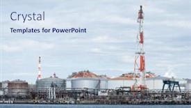  Presentation with manufacturing - PPT layouts enhanced with manufacturing building background and a sky blue colored foreground