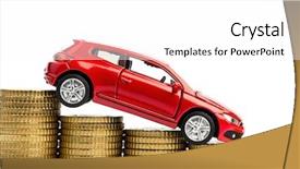  Presentation with trade - Cool new presentation theme with manufacturing decline - declining profits in the car backdrop and a white colored foreground