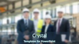 Presentation with industrial - Audience pleasing slide deck consisting of manufacturing decline - industrial business blurred background concept backdrop and a  colored foreground