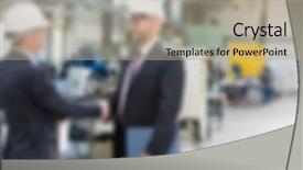  Presentation with industrial - PPT layouts featuring manufacturing decline - industrial business blurred background concept background and a  colored foreground