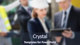  Presentation with industrial - PPT layouts with manufacturing decline - industrial business blurred background concept background and a tawny brown colored foreground