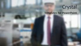  Presentation with industrial - Amazing slide deck having manufacturing decline - industrial business blurred background concept backdrop and a  colored foreground
