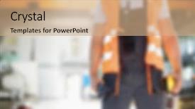  Presentation with health industrial security - Amazing PPT layouts having manufacturing decline - industrial business blurred background concept backdrop and a  colored foreground