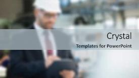  Presentation with industrial textile industry yarn spools - Cool new theme with manufacturing decline - industrial business blurred background concept backdrop and a  colored foreground