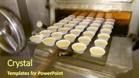 Presentation with manufacturing - Amazing slide deck having manufacturing food - large group of cupcakes ready backdrop and a tawny brown colored foreground
