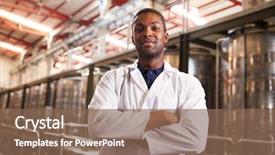  Presentation with factory - Colorful slide deck enhanced with manufacturing food - portrait of a young black backdrop and a violet colored foreground