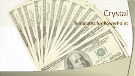  Presentation with manufacturing - Presentation theme having manufacturing money - background from set of banknotes background and a  colored foreground