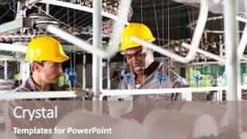  Presentation with textile - Amazing theme having manufacturing plant - two textile workers at work backdrop and a gray colored foreground
