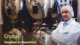  Presentation with manufacturing safety - Theme having manufacturing safety food - portrait of smiling manufacturer standing background and a tawny brown colored foreground