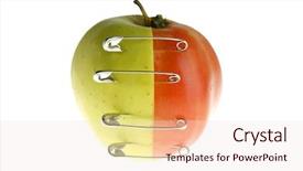  Presentation with genetic - Beautiful presentation theme featuring manupulating genes - genetic fruit manipulation metaphor backdrop and a lemonade colored foreground