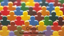  Presentation with colorful finger painted hands - Amazing presentation theme having many 3d human - colorful painted group of people backdrop and a red colored foreground