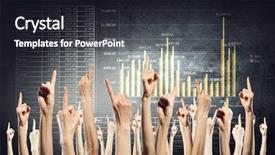  Presentation with media - Amazing PPT layouts having many 3d human - hands showing gestures mixed media backdrop and a  colored foreground