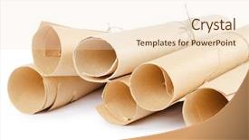  Presentation with ancient scroll - Slide deck enhanced with many ancient scrolls isolated background and a lemonade colored foreground