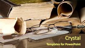  Presentation with ancient scroll - Theme consisting of  background and a  colored foreground.