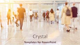  Presentation with anonymous - Cool new PPT theme with many-anonymous-business-people backdrop and a lemonade colored foreground