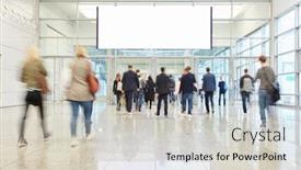  Presentation with fair trade - Theme consisting of many-anonymous-people-under-blank background and a light gray colored foreground