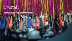  Presentation with islamic muslim - Beautiful slide set featuring many-assorted-islamic-prayers-beads backdrop and a violet colored foreground