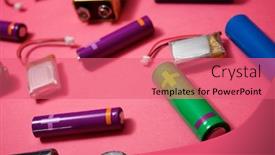  Presentation with batteries - Cool new theme with many-batteries-on-a-pink backdrop and a coral colored foreground