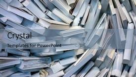  Presentation with many books - Amazing theme having many books are completely messed backdrop and a seafoam green colored foreground