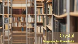  Presentation with many-books - PPT layouts enhanced with many-books-on-the-shelves and a violet colored foreground