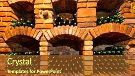  Presentation with cellar - Slides with many bottles in wine cellar background and a  colored foreground