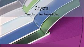  Presentation with magazines - Amazing presentation having many bright open magazines close-up backdrop and a teal colored foreground