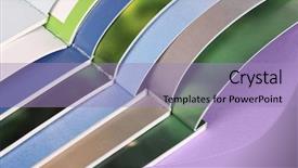  Presentation with magazines - Theme consisting of many bright open magazines close-up background and a light blue colored foreground