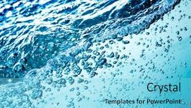  Presentation with water wave - Amazing slide deck having many bubbles in water close backdrop and a light blue colored foreground