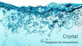  Presentation with water wave - Audience pleasing PPT layouts consisting of many bubbles in water close backdrop and a cool aqua colored foreground