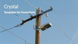  Presentation with cables wires electric wireing - Slide set enhanced with many cables of electric lines background and a teal colored foreground