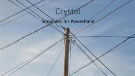  Presentation with cables - Colorful slide set enhanced with many-cables-of-electric-lines backdrop and a teal colored foreground