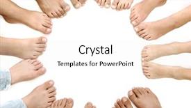  Presentation with multicultural - PPT theme featuring many children legs on white background and a sky blue colored foreground