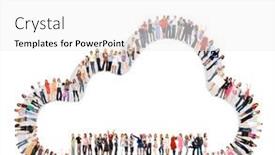  Presentation with corporate - Cool new slides with many colleagues corporate teamwork backdrop and a white colored foreground