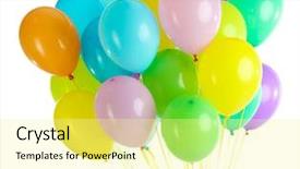  Presentation with pink and white balloons - PPT theme enhanced with spikes - 3d rendering triangular background spike background and a  colored foreground.