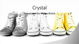  Presentation with shoes - Audience pleasing slide deck consisting of many colored - concept of individuality one bright backdrop and a white colored foreground