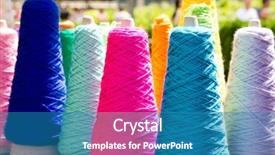  Presentation with embroidery - Colorful presentation theme enhanced with many colored - embroidery colorful thread spool backdrop and a  colored foreground