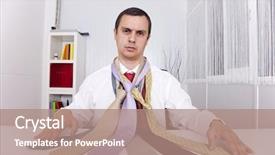  Presentation with thinking - Presentation theme enhanced with many colored - mature businessman looking background and a coral colored foreground