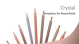  Presentation with colored pencils - Theme enhanced with many-colored-pencils background and a white colored foreground