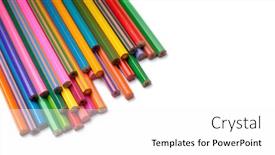  Presentation with colored pencils - Cool new PPT layouts with many-colored-pencils backdrop and a white colored foreground