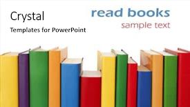  Presentation with frame border - Audience pleasing slides consisting of many colorful books backdrop and a white colored foreground