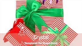  Presentation with luxury - PPT layouts enhanced with many colorful presents with luxury ribbons isolated on white background background and a coral colored foreground