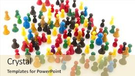  Presentation with abstract business - Presentation theme featuring many colors in abstract background and a blonde colored foreground