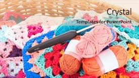  Presentation with crochet - Slide set enhanced with many colors with hook background and a lemonade colored foreground