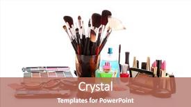  Presentation with colourful flower - Colorful presentation design enhanced with flower on white white background backdrop and a coral colored foreground