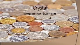  Presentation with gold silver - Cool new presentation with many different coins collection monetary backdrop and a  colored foreground
