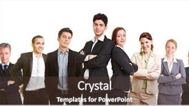  Presentation with diversity - Cool new presentation with many different happy lawyer backdrop and a tawny brown colored foreground