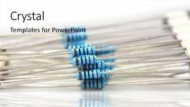  Presentation with diodes - Colorful slide set enhanced with many diodes hardware on white backdrop and a white colored foreground