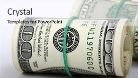  Presentation with idea - PPT theme with many dollars money background background and a pink colored foreground